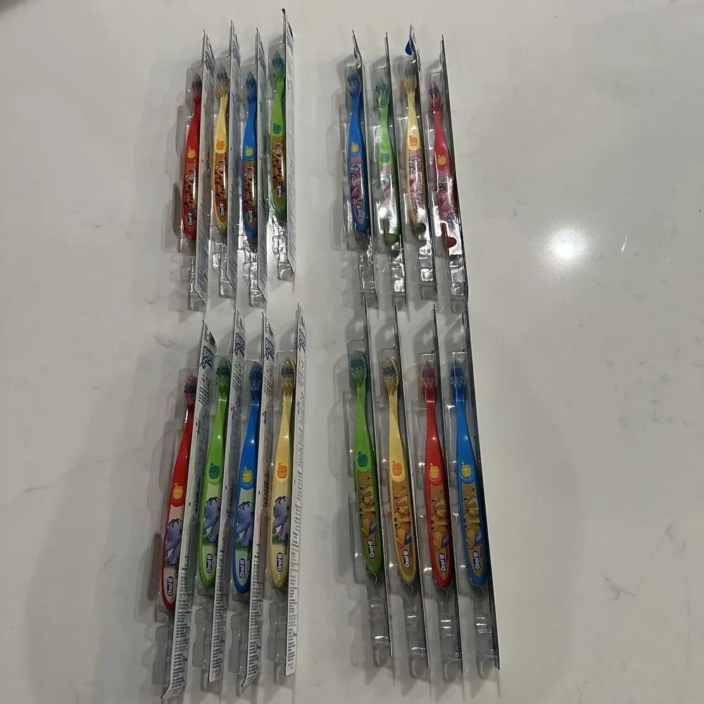 Oral-B Disney Stage 2 Toothbrushes Winnie Pooh Tigger Piglet Elephent (Set Of 4)